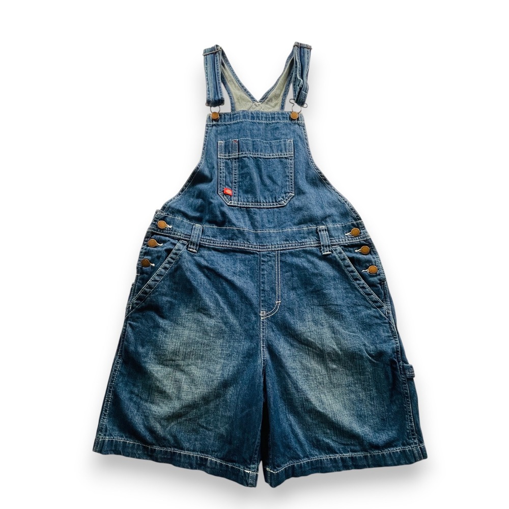 Dickies Womens Medium Wash Denim Shortalls Overalls FB204ACV Size M